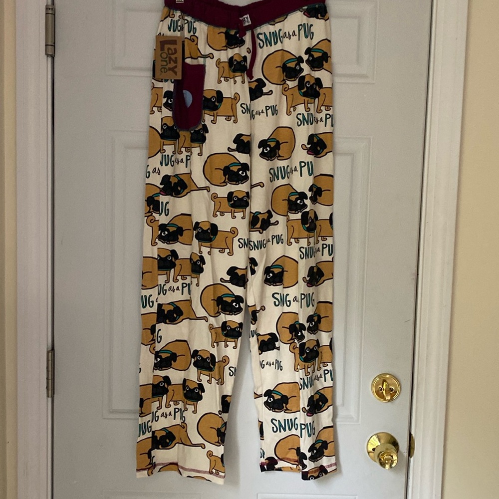 Snug as a pug pj pants NWT